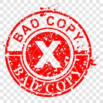 Simple Grungy Vector Circle Red Rubber Stamp, Bad Copy at transparent effect  Stock Illustration