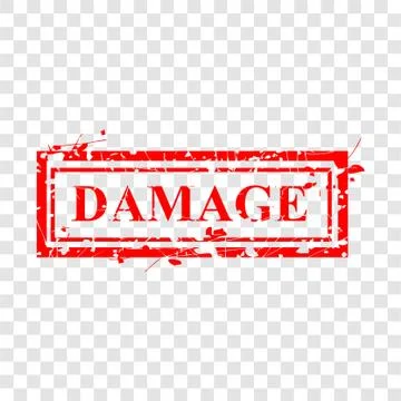 Simple Grungy Vector Red Rubber Stamp, Damage at transparent effect backgroun Stock Illustration
