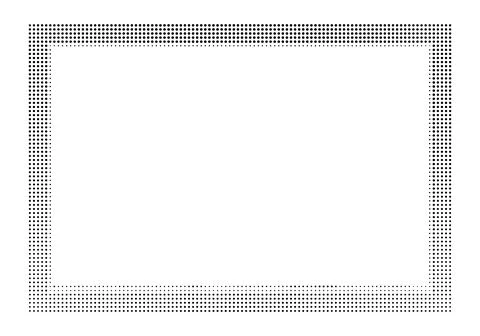 Simple halftone rectangle frame made of black dots on white background for .. Stockillustratie