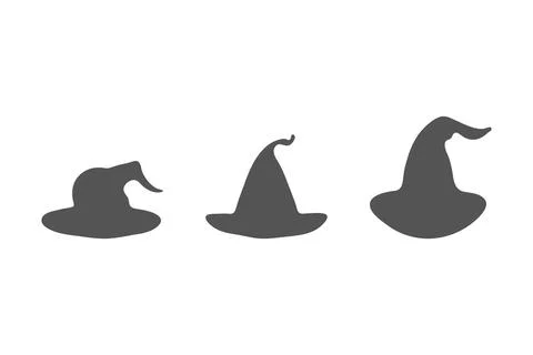 Simple halloween hat design set Stock Illustration