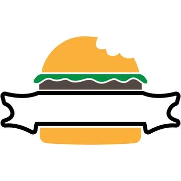 A Simple Hamburger Logo Illustrazione stock