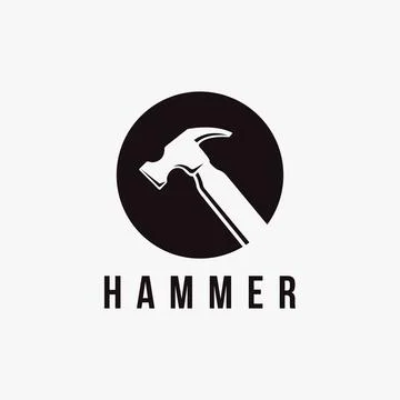 Simple Hammer logo vector template Stock Illustration