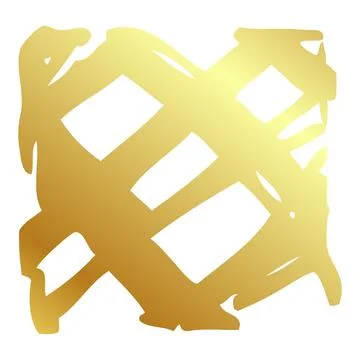Simple hand draw vector sketch gold or golden square frame scribble 스톡 일러스트