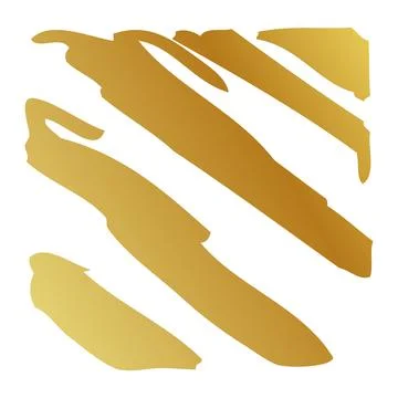 Simple hand draw vector sketch gold or golden square frame scribble Stock Illustration