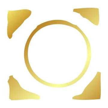 Simple hand draw vector sketch gold or golden square frame scribble 스톡 일러스트
