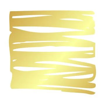 Simple hand draw vector sketch gold or golden square frame scribble 스톡 일러스트