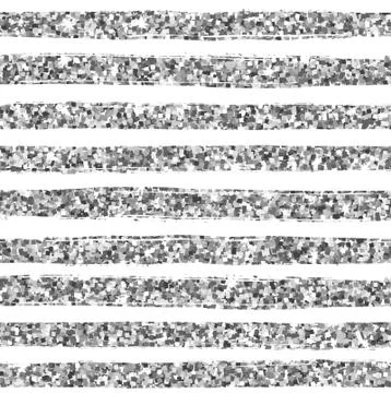 Simple hand drawing back gorizontal silver lines seamless pattern, background 库存插图