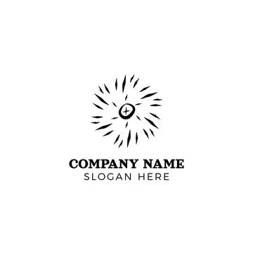 Simple Hand Drawn Company Vector Logo Design EPS10 Stock Illustration