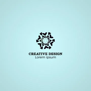 Simple Hand Drawn Creative Logo Vector Design EPS10 Stock Illustration