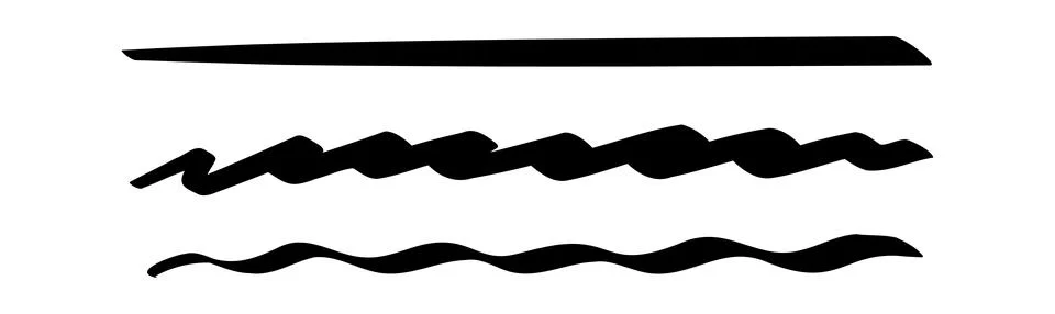 Simple hand-drawn divider lines minimal decorative elements for organizing and イラスト素材