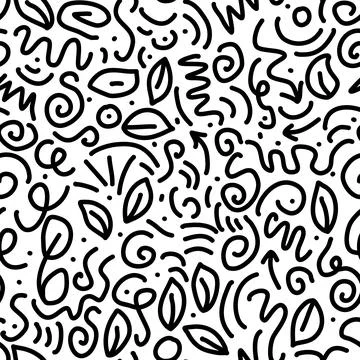 Simple hand drawn doodle seamless pattern Stock Illustration
