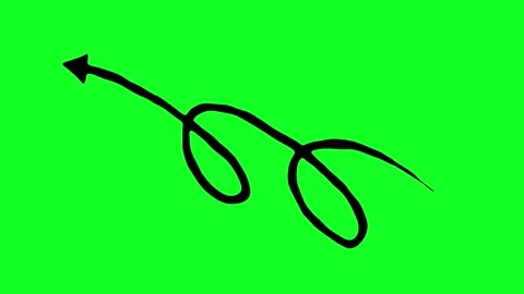 Simple hand-drawn icon graphic animation on a green background. Stock Footage 312356862