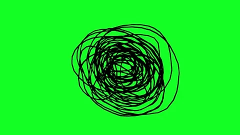 Simple hand-drawn icon graphic animation on a green background. Stock Footage 312356890