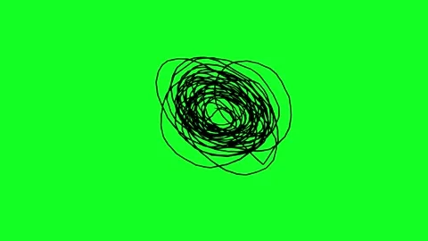 Simple hand-drawn icon graphic animation on a green background. Stock Footage 312356892