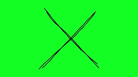 Simple hand-drawn icon graphic animation on a green background. Stock Footage 312356894