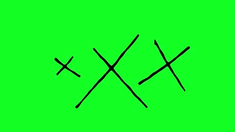 Simple hand-drawn icon graphic animation on a green background. Stock Footage 312356906