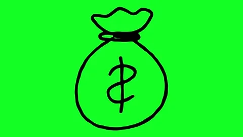 Simple hand-drawn icon graphic animation on a green background. Stock Footage 312356916