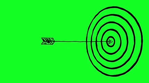 Simple hand-drawn icon graphic animation on a green background. Stock Footage 312356917