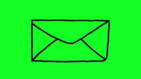 Simple hand-drawn icon graphic animation on a green background. Stock Footage 312356924