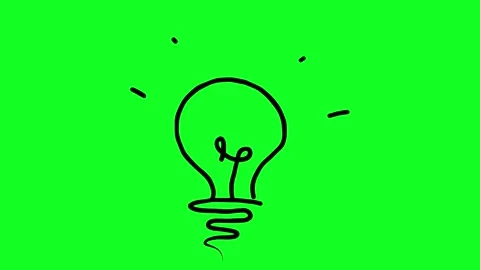 Simple hand-drawn icon graphic animation on a green background. Stock Footage 312356926