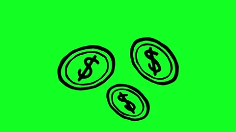 Simple hand-drawn icon graphic animation on a green background. Stock Footage 312357934
