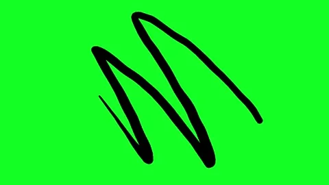 Simple hand-drawn icon graphic animation on a green background. Stock Footage 312357937