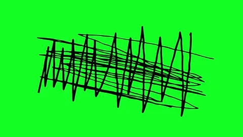 Simple hand-drawn icon graphic animation on a green background. Stock Footage 312358015
