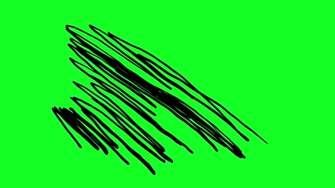 Simple hand-drawn icon graphic animation on a green background. Stock Footage 312358019
