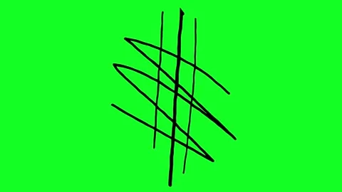 Simple hand-drawn icon graphic animation on a green background. Stock Footage 312358021