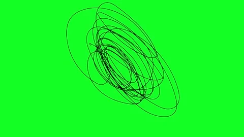 Simple hand-drawn icon graphic animation on a green background. Stock Footage 312358024