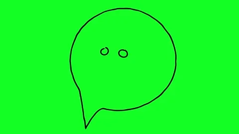 Simple hand-drawn icon graphic animation on a green background. Stock Footage 312358027