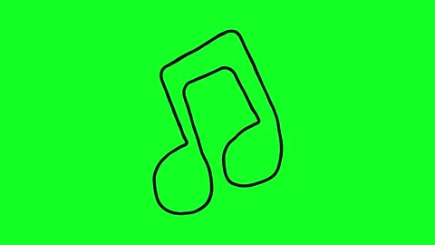 Simple hand-drawn icon graphic animation on a green background. Stock Footage 312358029