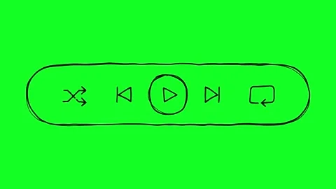 Simple hand-drawn icon graphic animation on a green background. Stock Footage 312358031