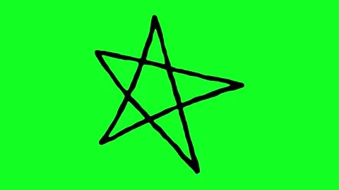 Simple hand-drawn icon graphic animation on a green background. Stock Footage 312358034