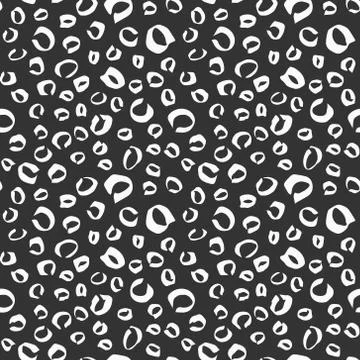 Simple hand-drawn ink doodles, seamless pattern, abstract geometric backgroun Stock Illustration