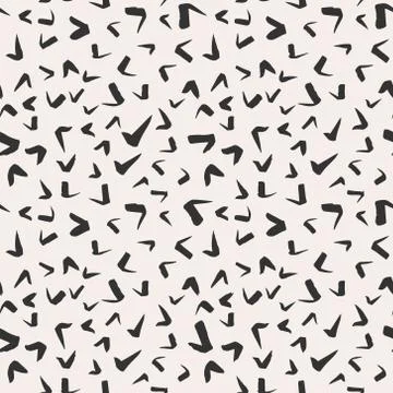 Simple hand-drawn ink doodles, seamless pattern, abstract geometric backgroun Stock Illustration