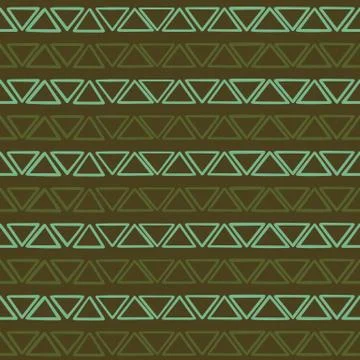 Simple hand-drawn pattern with geometric ornament. Vector illustration Illustrazione stock