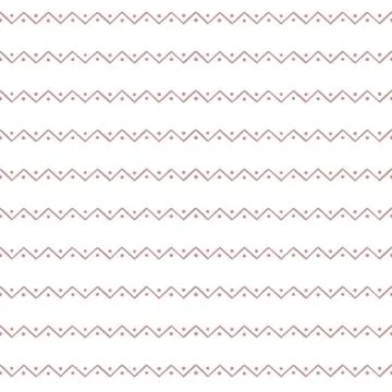 Simple hand-drawn pattern with geometric ornament. Vector illustration Stockillustratie