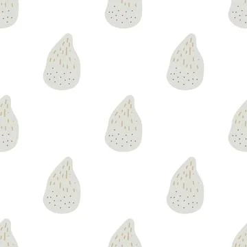 Simple hand-drawn shell repeat pattern in vector format. Stock Illustration
