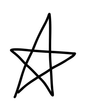 Simple hand drawn star. Doodle stars shape elements Stockillustratie