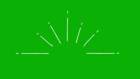 Simple Hand Drawn White Sparkle Transition Animation on Green Screen Stock Footage 341677580
