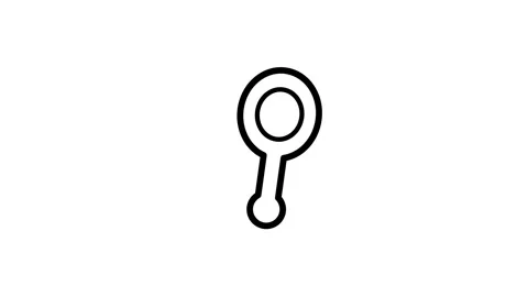 Simple hand mirror icon animation isolated on white background Stock Footage 340349041