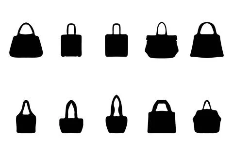 Simple Handbag Illustration set design Stock Illustration