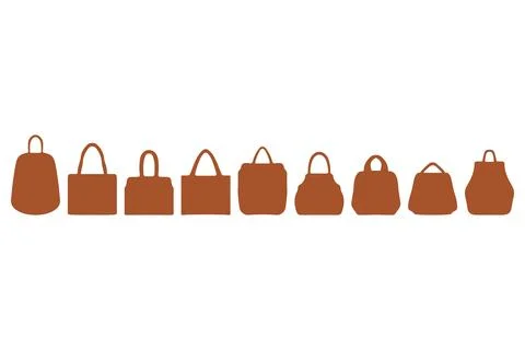 Simple handbag Illustration set design Stock Illustration