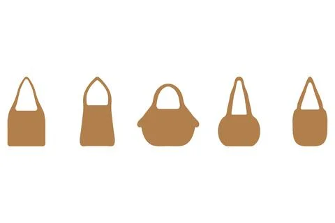 Simple handbag Illustration set design Stock Illustration