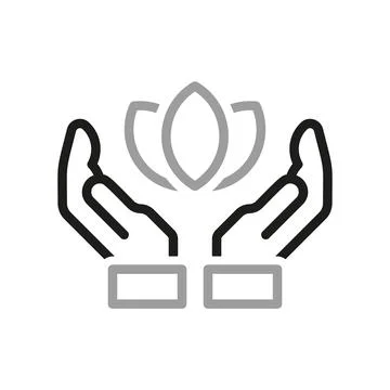 Simple of hands holding ecology vector Line Icon. Icon for renewable energy,  Stock-Illustration