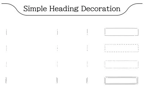 Simple handwritten style border with dotted or dashed lines, double lines, etc. 스톡 일러스트