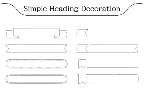 Simple handwritten style title decoration Ribbons, frames, tags, etc. Stock Illustration