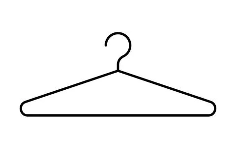 Simple hanger icon vector. Laundry. Vector. Stock Illustration