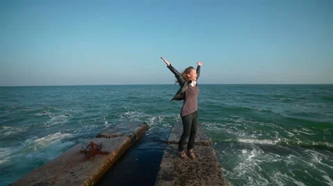 This simple happiness. in slow motion Stock Footage 32693401